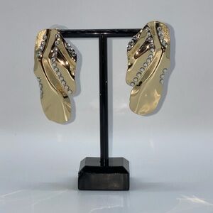 Gold and Silver Leaf Earrings